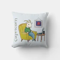 Capricorn star sign Sea Goat zodiac star Throw Pillow