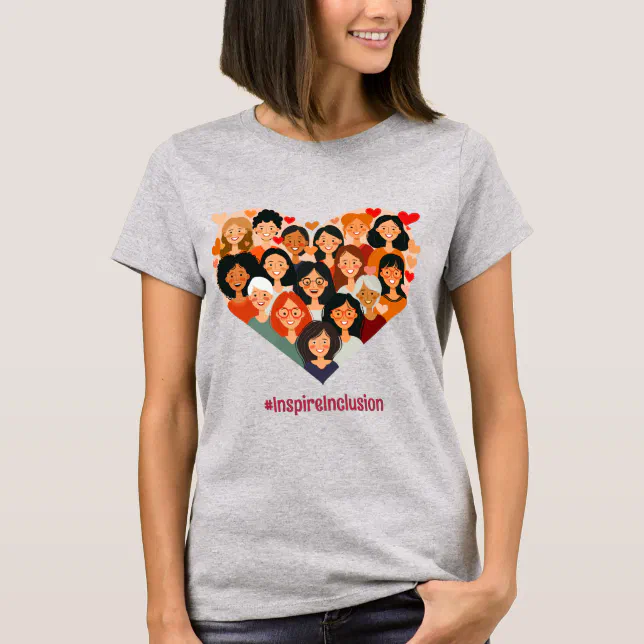 International Women's Day | IWD March 8 | Heart T-Shirt