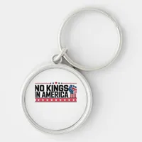 No Kings In America USA Minimal Clean Keychain