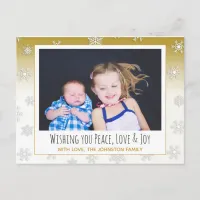 Wishing you Peace, Love & Joy Photo Christmas Card