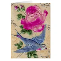 Blue Bird Pink Rose