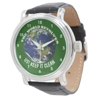 World Revolves Around Us Keep It Clean Awareness Watch