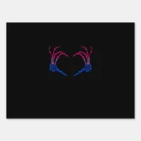 Skeleton Heart Bisexual Lgbt-Q Pride Skull Hand Sign