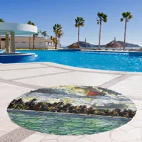 Abstract Caribbean Beach Brick Art Beach Towel