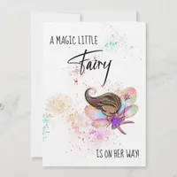 *~* Rainbow Baby Fairy Glitter Shower Invitation