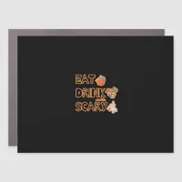 Eat Drink And Be Scary Graphic Car Magnet
