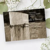 Rural Fence Post Couples Farm Wedding Shower Invitation