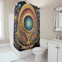 Ancient symbols in vibrant Abstract Design Shower Curtain