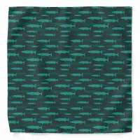 Barracuda Fish Pattern Blue Bandana