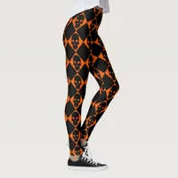 Halloween Black Skulls Leggings