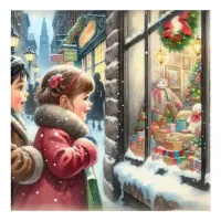 Children Looking into a Christmas Window Holiday Acrylic Print