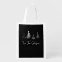 Tis The Season Christmas Retro Classic Grocery Bag
