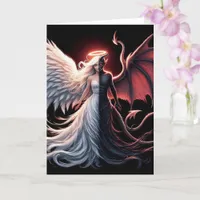 Good and Evil Two Sides Woman all occasions Card