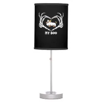 My Boo Chihuahua Costume With Skeleton Heart Hands Table Lamp