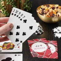 Elegant Geometrical Wedding Poker Cards