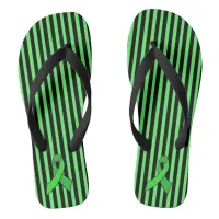 Lyme Disease Awareness Ribbon Striped Sandals