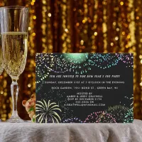 New Years Eve Party Fireworks Celebration Invitation