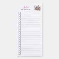 Personalized Love Birds Floral To Do List Magnetic Notepad