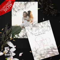 Save the Date | Classic Modern Ivory and Blush  Invitation