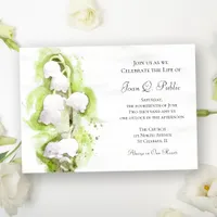 Lily of the Valley Celebration of Life Memorial Invitation