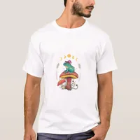 Cottagecore Aesthetic Goblincore Frog Wizard On Mu T-Shirt