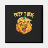 Crazy Halloween Pumpkin Trumpkin Costume Magnet