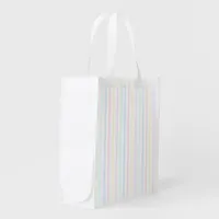 Rainbow Candy Stripe Reusable Grocery Bag