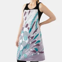 Modern Abstract Floral  Apron