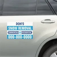 12" X 18" Bold Snow Removal Plowing Car Magnet