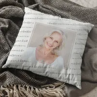 Forever in Our Hearts Photo Sympathy Memorial  Throw Pillow