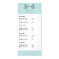 Mint And Teal Dog Bone Rack Card