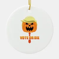 Trumpkin Classic For Halloween Ceramic Ornament
