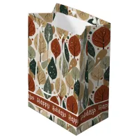 Earth Tones Christmas Pattern#5 ID1009 Medium Gift Bag