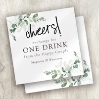 Eucalyptus Wedding Free Drink Tokens