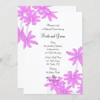 Pink Daisies Rehearsal Dinner Invitation