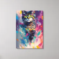 Colorful Kitty Cat Canvas Print