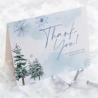 Winter Baby Shower Thank You Card