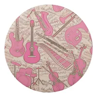Sheet Music and Instruments Pink/Ivory ID481 Eraser