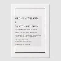 Elegant Wedding Vellum Invitations