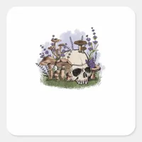 Cottagecore Aesthetic Mushroom Man Goblincore Fant Square Sticker