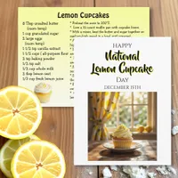 Happy National Lemon Cupcake Day | December 15th Postcard
