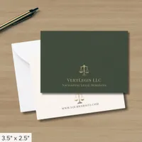 Stylish Justice Scale Legal Note Card