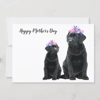 Black Labrador Mother's Day - Cute Dog Mom Puppy Holiday Card