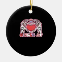 Hands Halloween Classic – Spooky Skeleton Design Ceramic Ornament