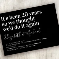 Funny It's Been 20 Years Vow Renewal Invitation