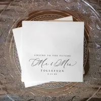 Elegant Wedding Engagement Napkins Cheers
