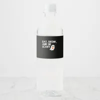 Eat Drink And Be Scary Halloween Spirit Modern Water Bottle Label