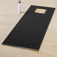 Company logo black classic business studio yoga mat