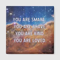 Smart Brave Kind Loved Customizable Keychain Magnet