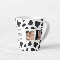 Mother photo collage cow black white latte mug